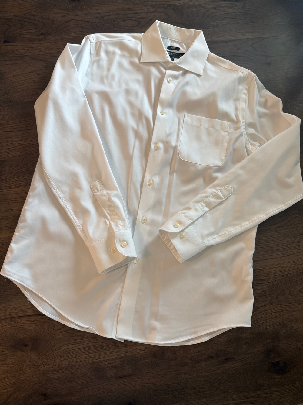 Pronto Uomo Men's 16 (34/35) white Non-iron Slim Fit Dress Shirt